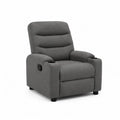 Fauteuil relax inclinable manuel en polyester gris foncé avec porte-gobelets 90 x 93 x 103 cm